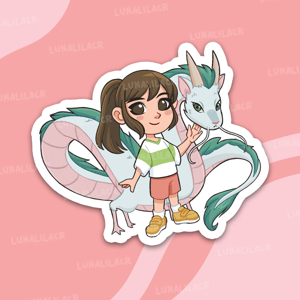 Sticker Chihiro & Haku - Ghibli