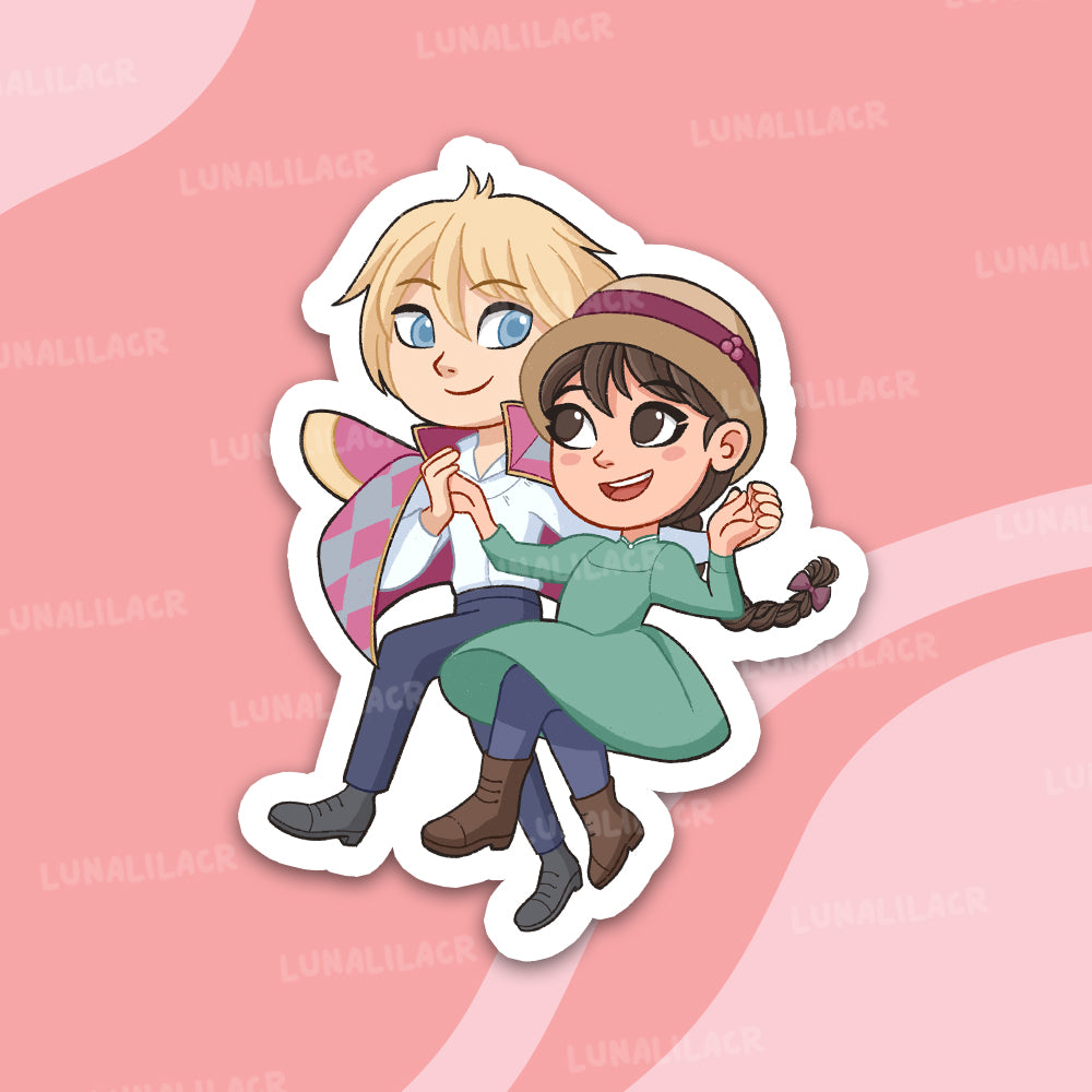 Sticker Howl & Sophie - Ghibli