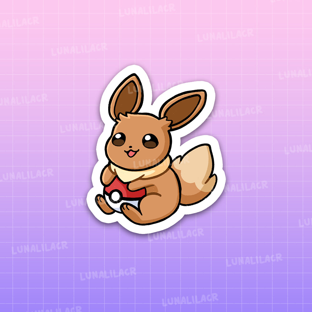 Sticker Eevee pokeball