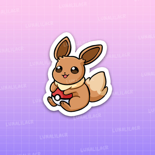 Sticker Eevee pokeball